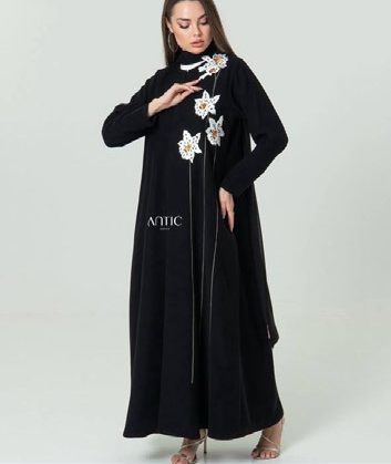 Floral Night Abaya