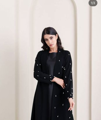 Pearl-Embellished Abaya