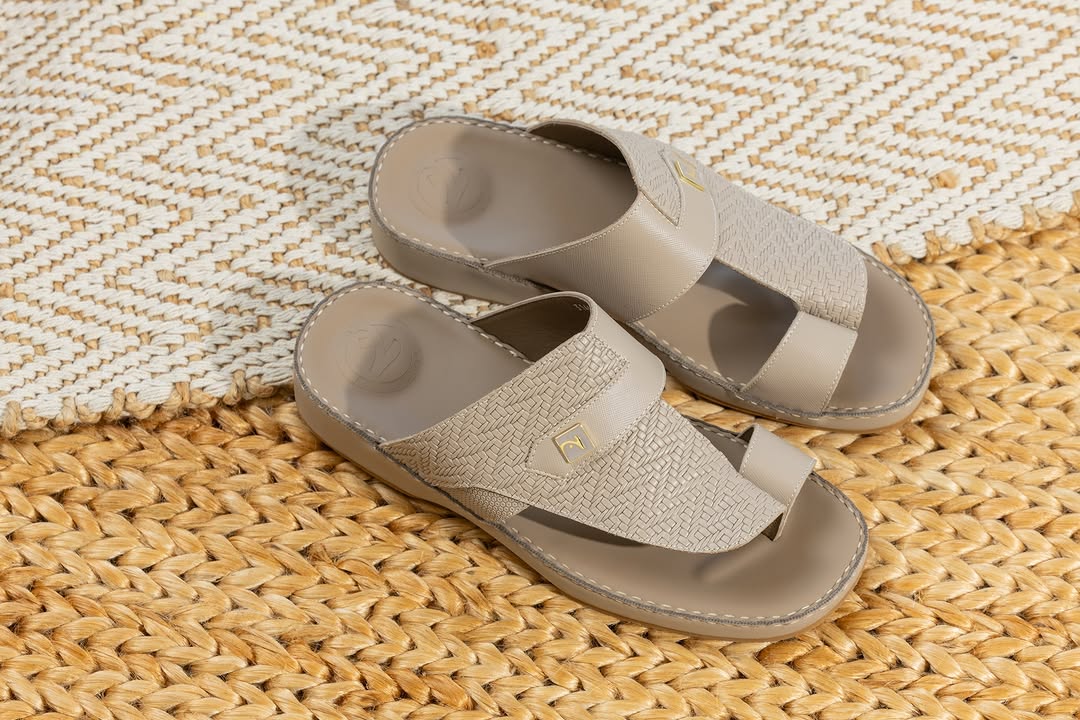 JELD Sand Beige Woven Texture Raised Sole Sandal